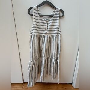 Rylee and Cru Ruby Swing dress Aqua Stripe, size 6-7, EUC